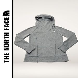 The North Face Womens Hoodie Sweater Cowl Neck Gray Pullover With Pockets Size M